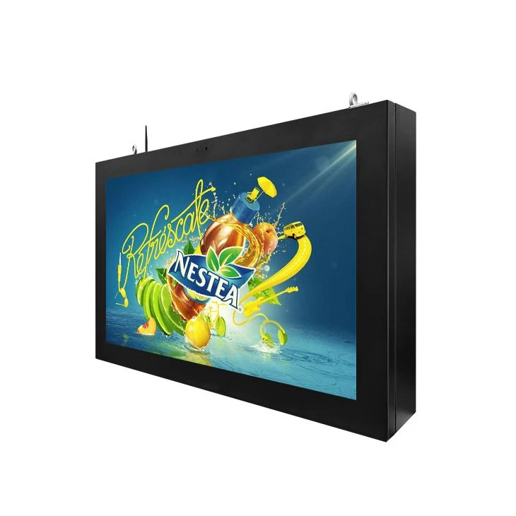 Sinalização digital capacitiva montada na parede externa LED